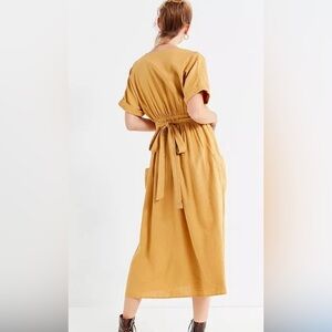 Urban outfitters yellow wrap dress